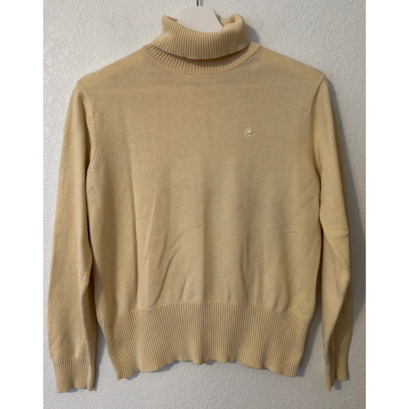 Duck Head Womens Yellow Cotton Knit Turtleneck Sweater Casual Classic - Picture 1 of 5